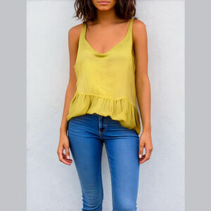 Retrod yellow reversible tank top NWT M